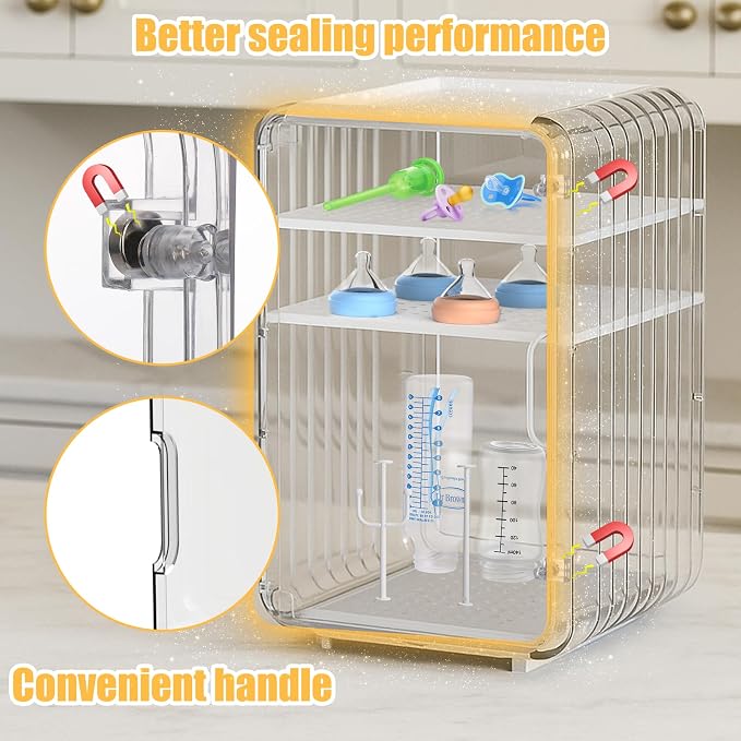 Palksky Baby Bottle Organizer for Storage, Baby Bottle Drying Rack for - Image 5