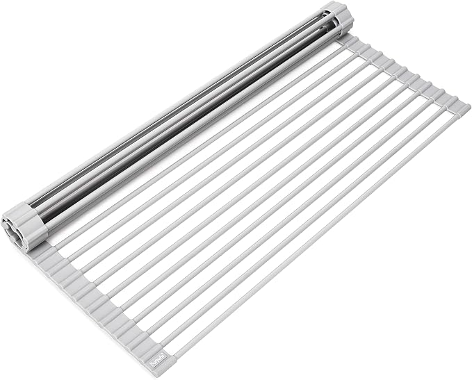 Surpahs Over Sink Foldable Multipurpose Roll-Up Dish Drying Rack, Silicone by Surpahs