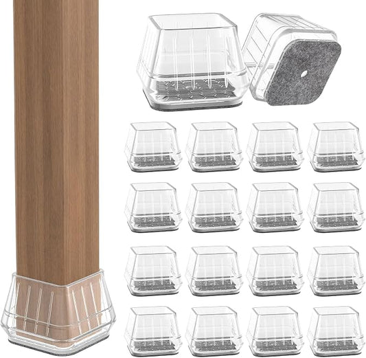 24PCS Square Chair Leg Floor Protectors by Violibar