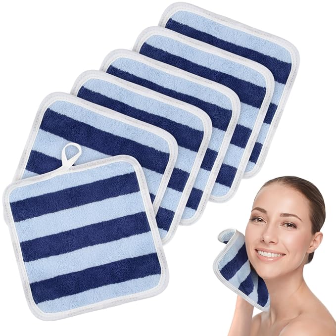 SINLAND Microfiber Facial Cloths Fast Drying Washcloth 8inch x 8inch Absorbent - Image 8