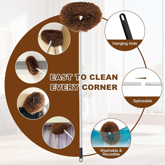 Ceiling Fan Cleaner Duster Reusable Microfiber Ceiling Fan Blade Cleaner - Image 3