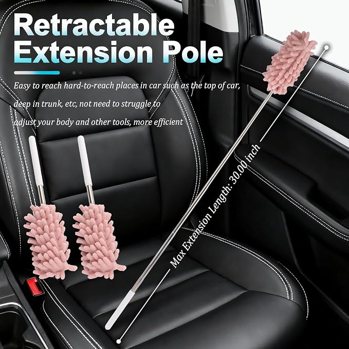 2PCS Car Duster Interior with Bendable Head & Retractable Extension Pole - Image 6
