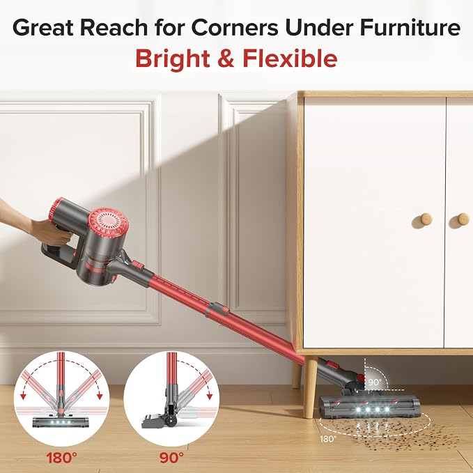 Cordless Vacuum Cleaner with Self-Standing, 40KPA Stick Vacuum Cleaners - Image 7