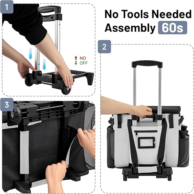 Large Cleaning Caddy for Cleaning Supplies Organizer, Rolling Cleaning Caddy - Image 6