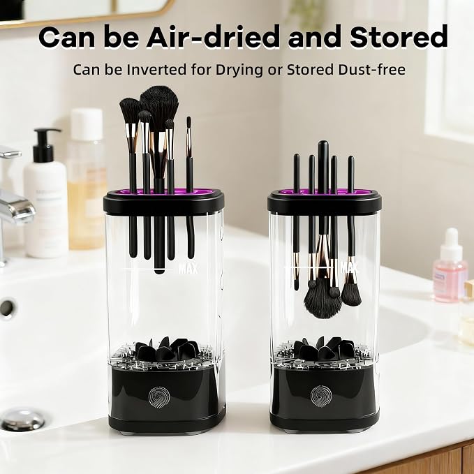 3 IN 1 Electric Makeup Brush Cleaner Machine, Portable Automatic USB Cosmetic - Image 5