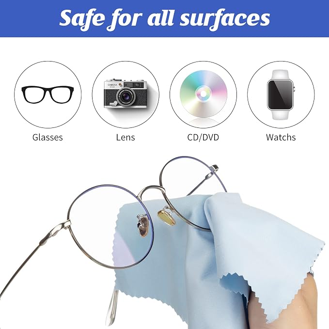 Leelosp 300 Pcs Glasses Cleaning Cloth Microfiber Glasses Wipes Assorted Colors - Image 3