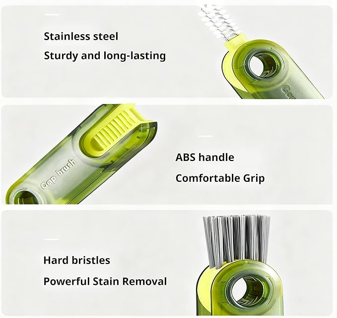 3-in-1 Cup Lid Cleaning Brush-Multifunctional Bottle Gap Cleaner Tool - Image 4
