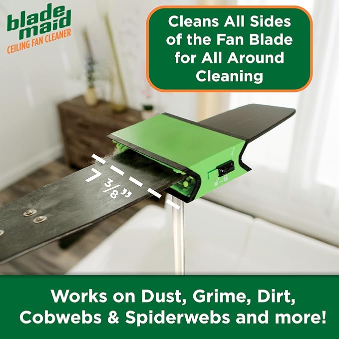 Blade Maid Ceiling Fan Blade Cleaner & Duster | Extendable Pole - Image 3