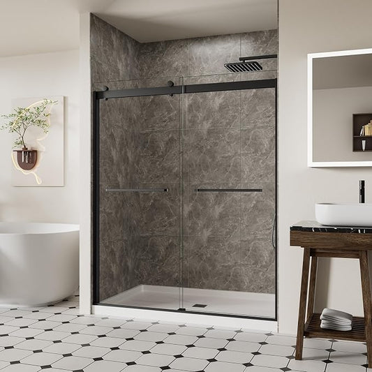 56-60" W x 74" H Frameless Shower Door, Double Sliding Shower Door by ACEDECOR