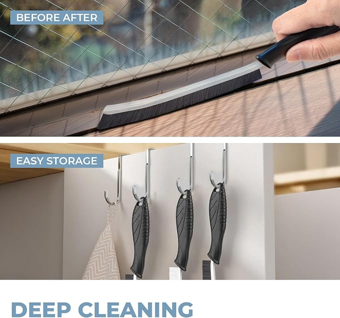 3Pcs Cleaning Brush- Includes 1 Soft Bristle Cleaning Brush, 2 Hard Crevice - Image 3