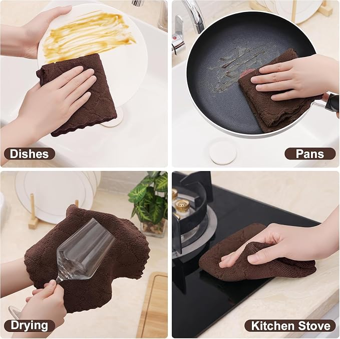 Homaxy 18 Pack Kitchen Dish Cloths, Super Soft and Absorbent Coral Velvet Dish - Image 6