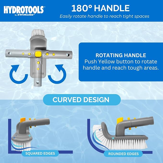 SWIMLINE HYDROTOOLS Pool Floor Wall Step Brush - Image 3