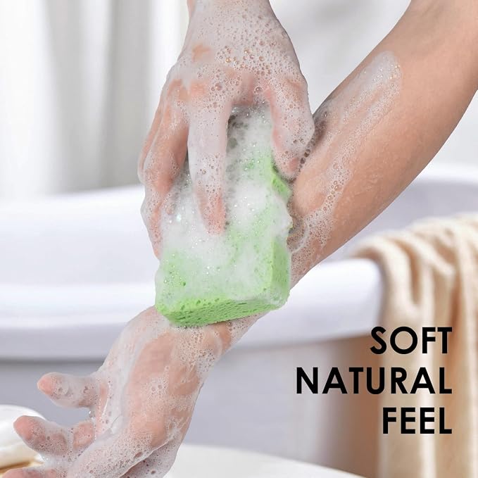 100% Natural Compressed Cellulose Bath Shower Loofah Travel Pack Foam Sponge - Image 6