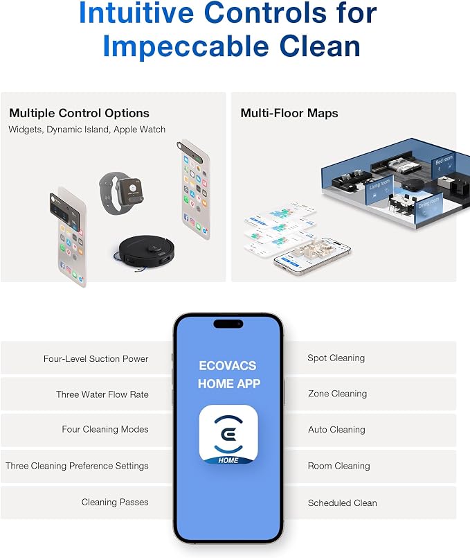 ECOVACS DEEBOT T30C Robot Vacuum and Mop, 000Pa Suction, TruEdge Adaptive Edge - Image 8
