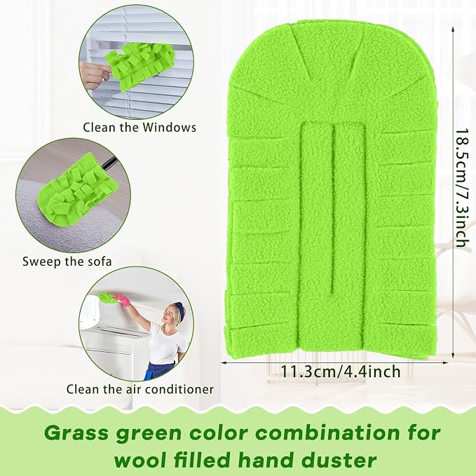 Zubebe 6 Pcs Duster Refill Reusable Fleece Duster Refills Feather Flat Dusters - Image 2