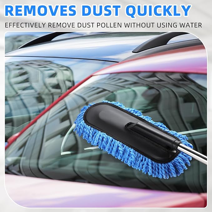 Tanlade 2 Pack Microfiber Car Duster Exterior Scratch Free - Image 4