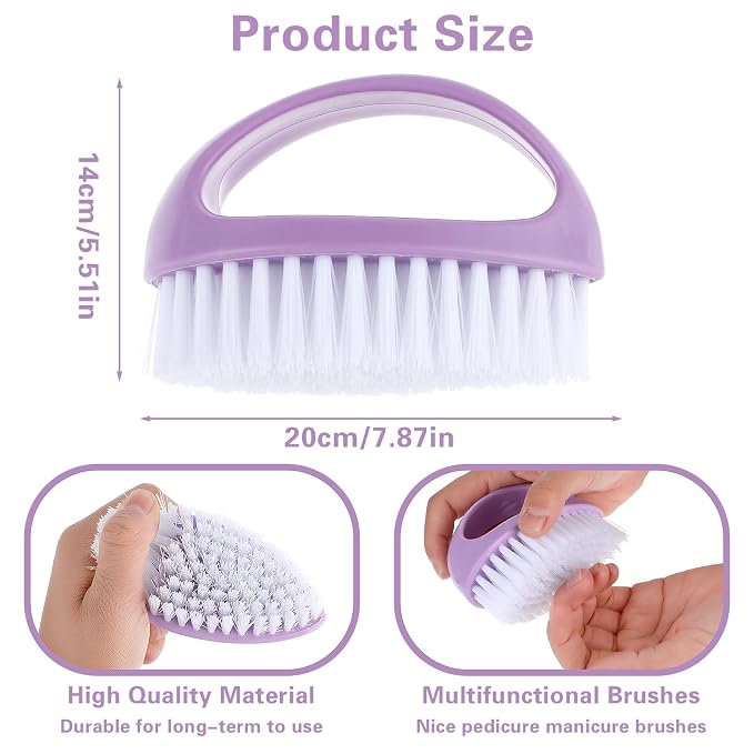 Cobee 2 Pack Hand Nail Brush for Cleaning Fingernails Durable Stiff Bristles - Image 7