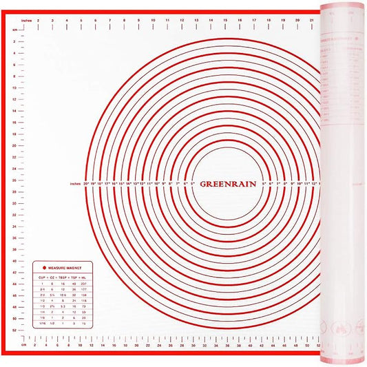 Silicone Pastry Mat Extra Thick Large Non Stick Baking Supplies Kitchen Counter by GREENRAIN