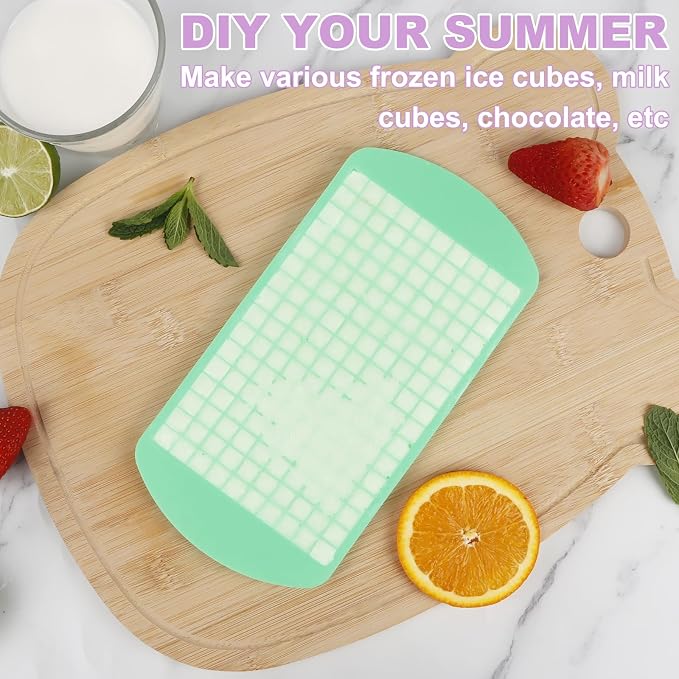 Silicone Mini Ice Cube Trays 2 Pack, 160 Crushed Ice Cube Molds, Easy Release - Image 6