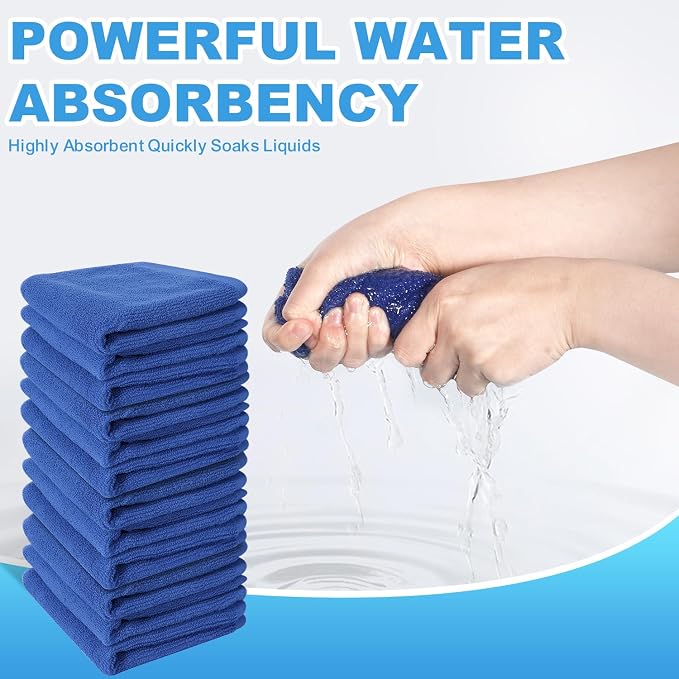 12 Pack 100% Cotton Wash Cloth, 12x12 Inch Highly Absorbent and Soft Feel - Image 6