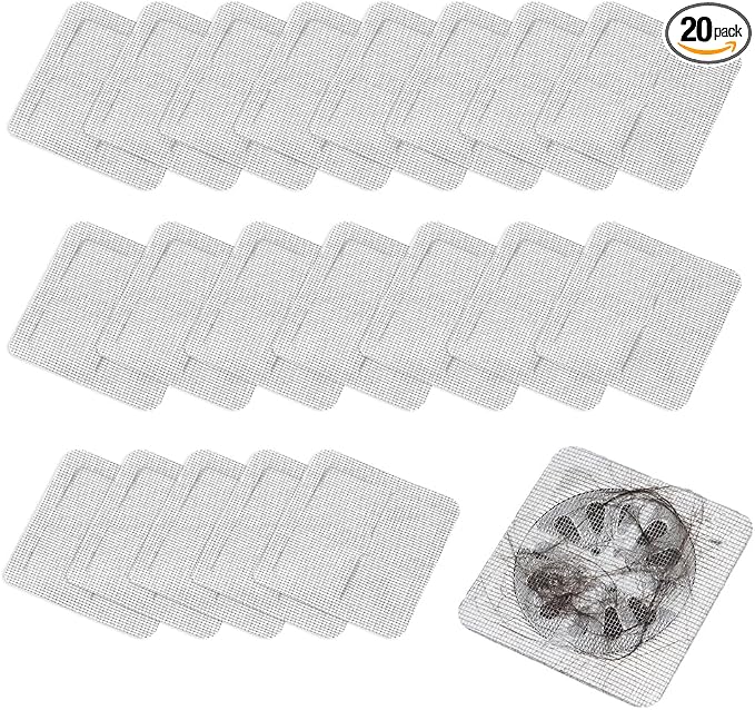 Disposable Shower Drain Hair Catcher, Disposable Hair Drain Stickers Drain Mesh by xieJY