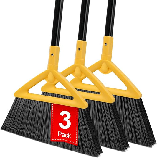 Heavy Duty Angle Broom 3 Pack by SZJYHQY