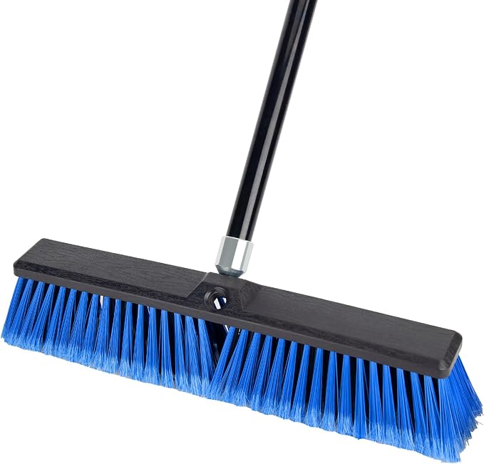 18 Inches Outdoor Push Broom Heavy Duty Shop Broom by KeFanta