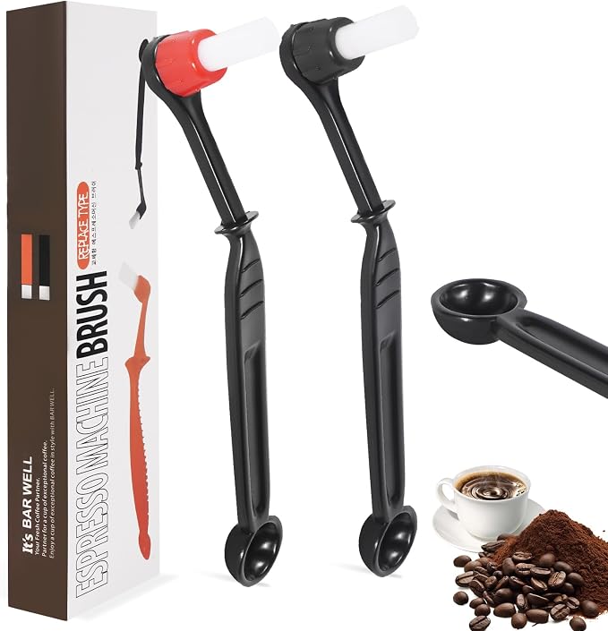 Espresso Coffee Machine Cleaning Brush 2 Pieces Coffee Brush Espresso Cleaning by LANLYSEN