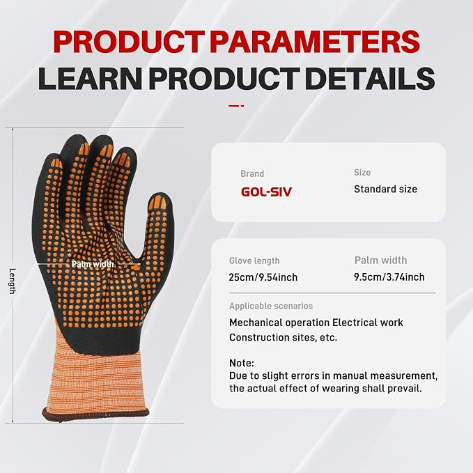 Electrical Insulated Gloves, 500V High Voltage Resistance Electrician Safety - Image 4