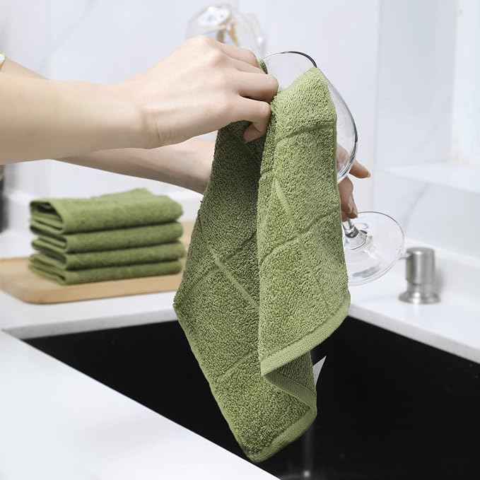 Glynniss Kitchen Dish Cloths Highly Absorbent Dish Rags 100% Cotton Wash Cloths - Image 5