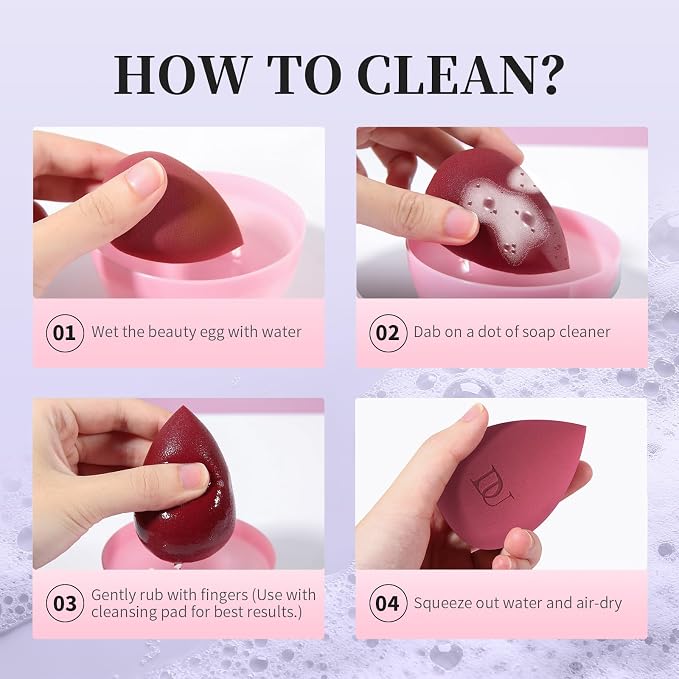 DUcare Makeup Brush Cleaner Shampoo Soap Solid Brush Cleaning Mat Removes - Image 5