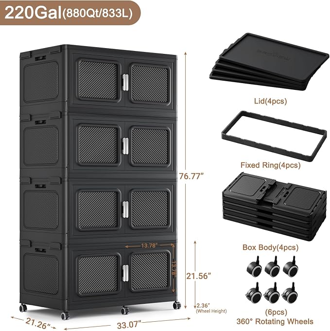 BROVIEW 880 Qt Stackable Storage Bin - Image 2