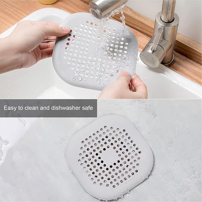 2 Pieces Shower Drain Hair Catcher Bathtub Stopper Home Drain Protectors Drain - Image 3