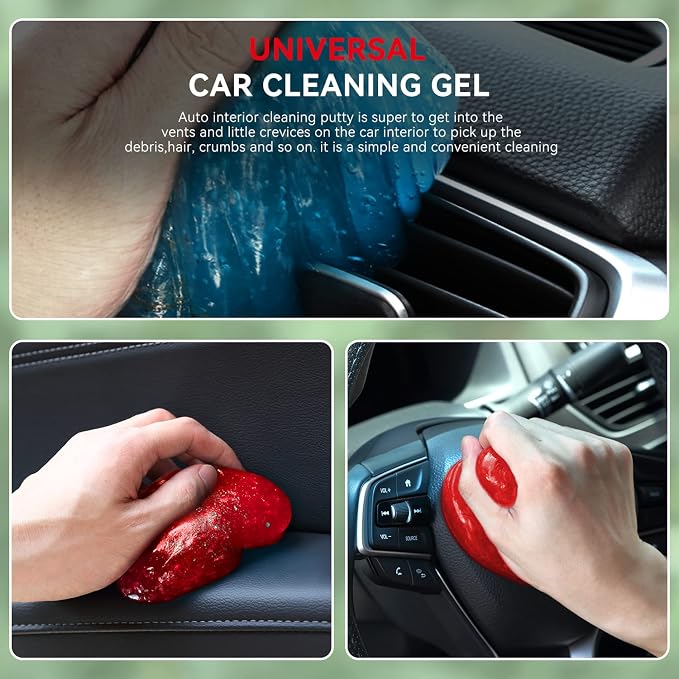 Auto Dynasty Pack of 4 Car Cleaning Gel, 2024 Universal Auto Detailing Tools - Image 3