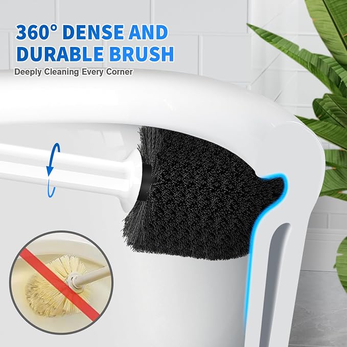 Toilet Plunger and Brush, Bowl Brush and Heavy Duty Toilet Plunger Set - Image 4