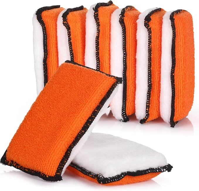 Mudder 8 Pcs Car Interior Scrubbing Sponge 5'' x 3'' Fiber Car Wax Applicator by Mudder