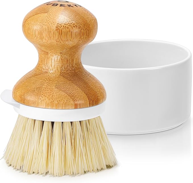 SUBEKYU Bamboo Dish Brush, Kitchen Dish Scrubber Brush by SUBEKYU