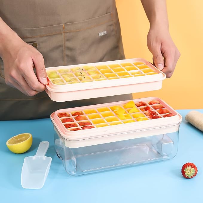PHINOX Ice Cube Tray with Lid and Bin, Ice Trays - Image 7