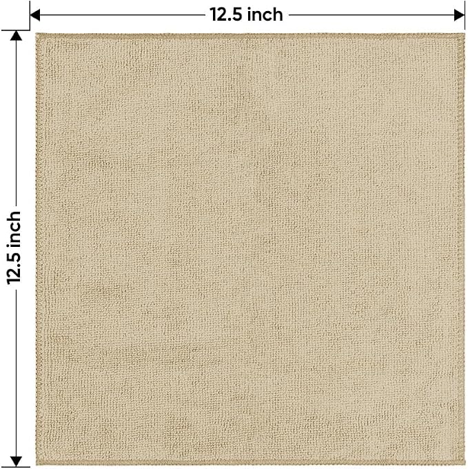 HOMEXCEL Brown Microfiber Cleaning Cloth 12 Pack, 12.5 x 12.5 inch Microfiber - Image 7
