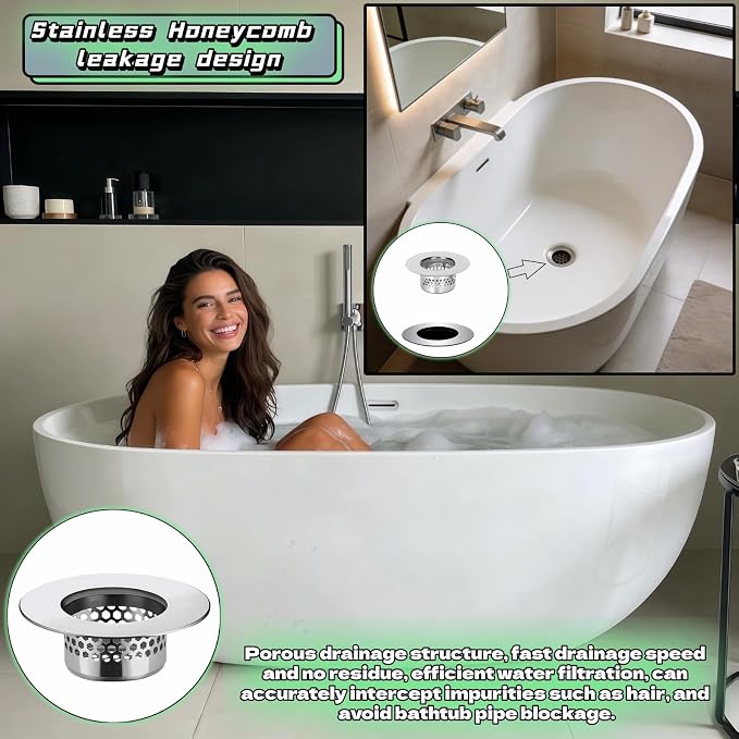 2-Pack Stainless Steel Drain Filter - Image 3