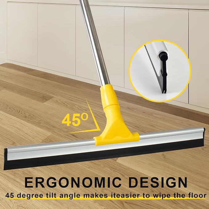 17.2"Professional Floor Scrubber Shower Squeegee, Rubber Silicone Broom - Image 2