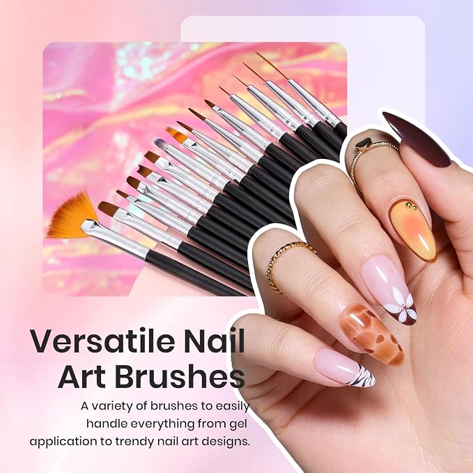 Beetles 31pcs Nail Art Brushes, Nail Art Pens, Dotting Tools, Dust Brush - Image 3
