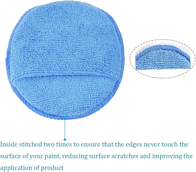 Microfiber Wax Applicator, AutoCare Ultra-Soft Microfiber Wax Applicator Pads - Image 4