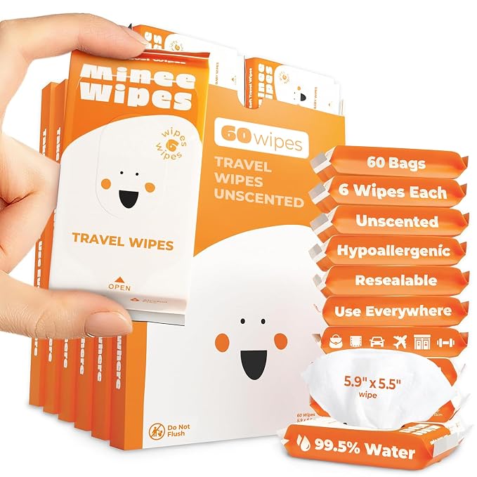 Impossibly Compact Travel Wipes by MINEEWIPES