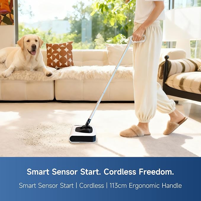 FMART FM-009 Cordless Electric Floor Sweeper — Lightweight One-Hand Operation - Image 2