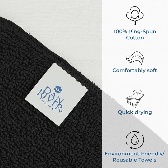 DAN RIVER 100% Cotton Washcloths 20 Pack Premium Quality Face and Body Cloth - Image 3
