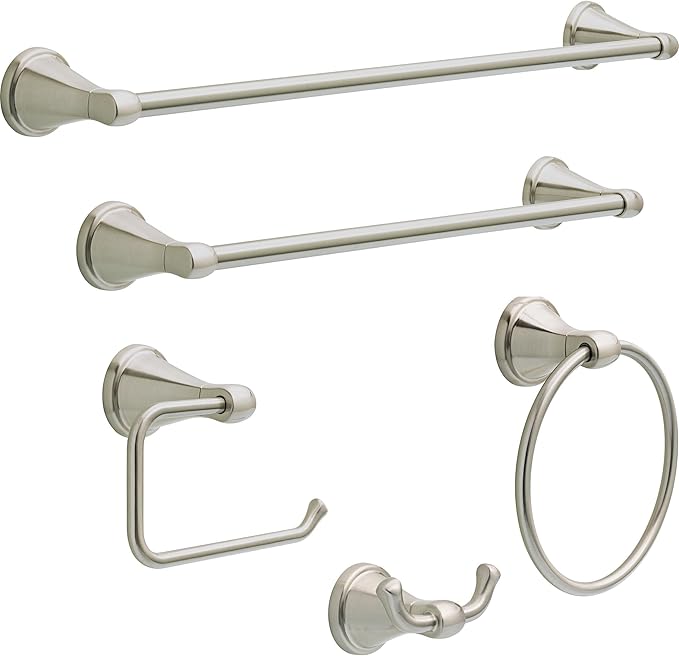 Delta Faucet Becker Toilet Paper Holder, SpotShield Brushed Nickel, Wall - Image 3