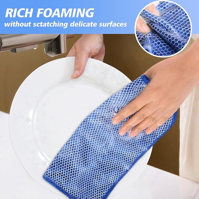 KinHwa Kitchen Washcloths for Dishes Absorbent Microfiber Dish Cloths Quick Dry - Image 7