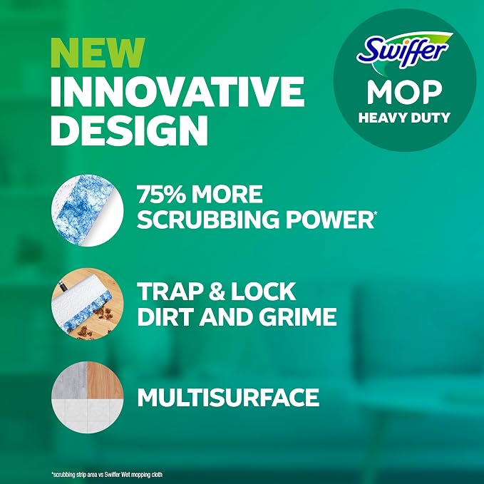 Swiffer Heavy Duty Mop Wet Multi-Surface Cloth Refills - Image 2
