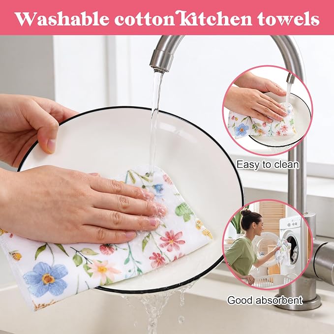 36 Pcs Reusable Paper Towels Roll Paperless Cotton Cloth 9.8" X 11" Washable - Image 2